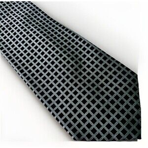 Brooks Brothers Makers Tie Blue Checkered Basket Weave Necktie Made USA NEW